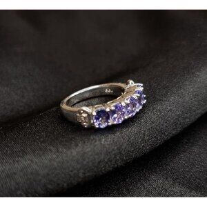 BBJ Signed Tanzanite Sterling Silver 925 Ring Size 5.5